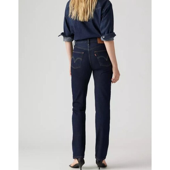New Levi's Premium 501 28x30 Original Fit Women's Jeans Dark Wash Deep Breath - Picture 3 of 10